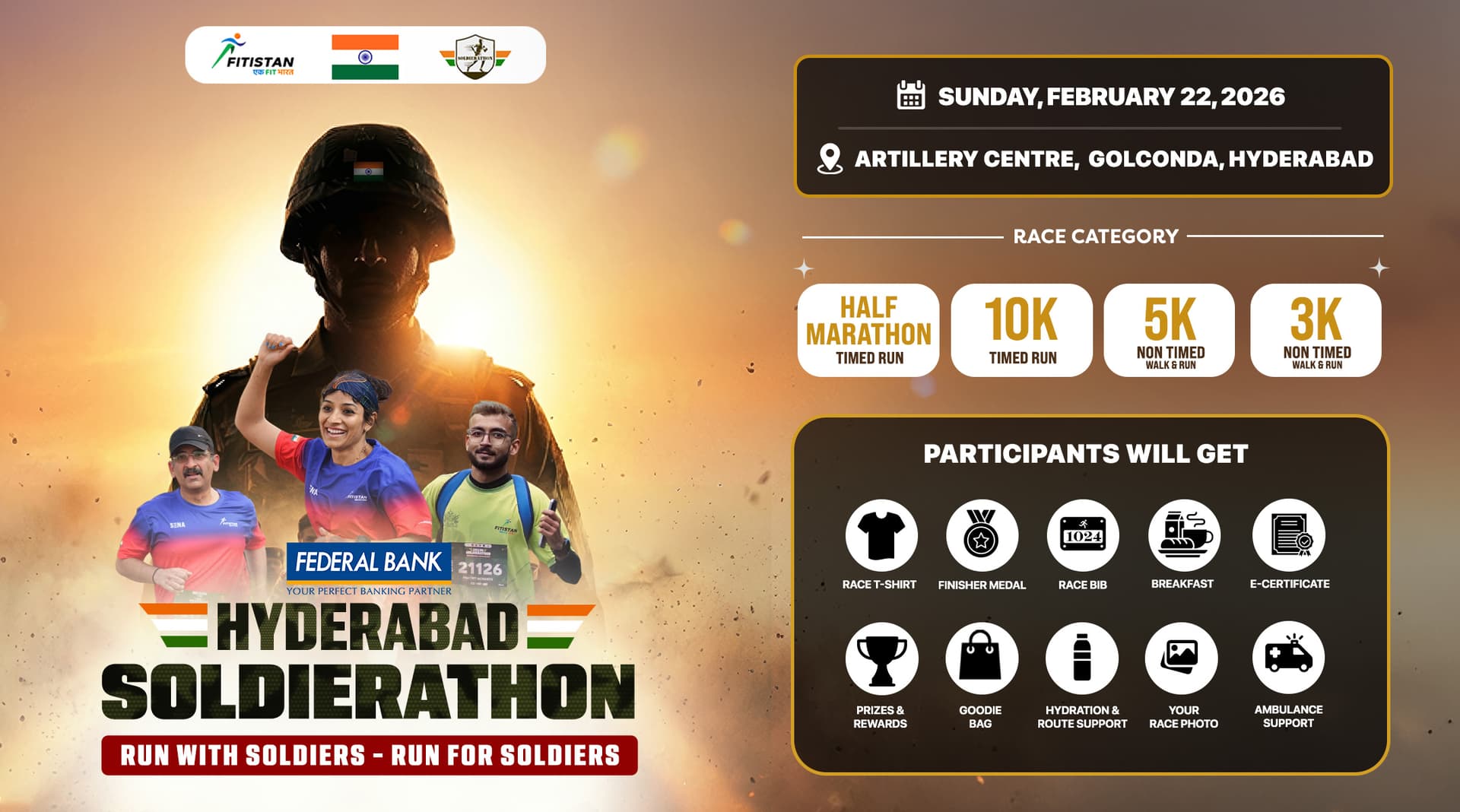Federal Bank Hyderabad Soldierathon, 2026